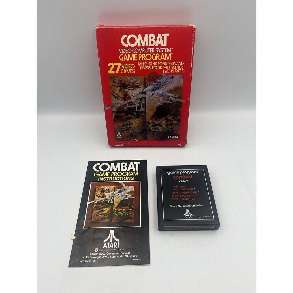 Atari 2600 Combat 1978 Game CX2601 CIB Complete In Box Manual
